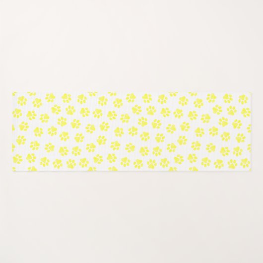Doodle Paws, Dog Paws, Gele Paws Yogamat (Voorkant (horizontaal))