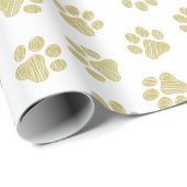 Doodle Paws, Dog Paws, Gouden Paws Cadeaupapier (Rol Hoek)