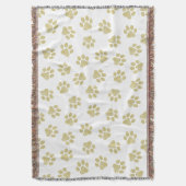 Doodle Paws, Dog Paws, Gouden Paws Deken (Voorkant Verticaal)