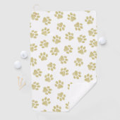 Doodle Paws, Dog Paws, Gouden Paws Golfhanddoek (Insitu)