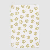 Doodle Paws, Dog Paws, Gouden Paws Golfhanddoek (Voorkant)