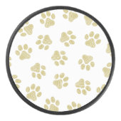 Doodle Paws, Dog Paws, Gouden Paws Hockey Puck (Voorkant)