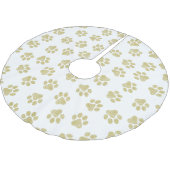 Doodle Paws, Dog Paws, Gouden Paws Kerstboom Rok (Gekanteld)