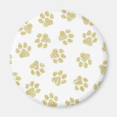Doodle Paws, Dog Paws, Gouden Paws Magneet (Voorkant)