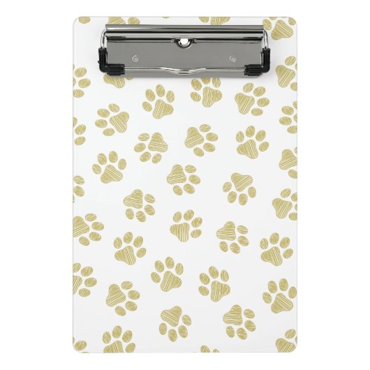 Doodle Paws, Dog Paws, Gouden Paws Mini Klembord (Voorkant)