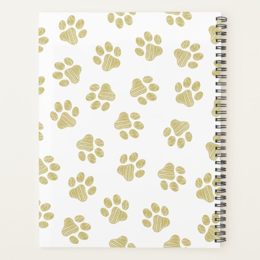 Doodle Paws, Dog Paws, Gouden Paws Planner (Achterkant)