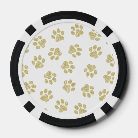 Doodle Paws, Dog Paws, Gouden Paws Poker Chips (Achterkant)