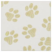 Doodle Paws, Dog Paws, Gouden Paws Stof (Close Up)