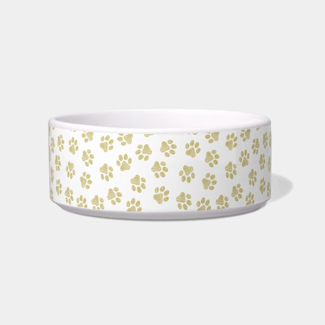 Doodle Paws, Dog Paws, Gouden Paws Voerbakje (Voorkant)