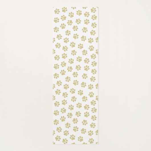 Doodle Paws, Dog Paws, Gouden Paws Yogamat (Achterkant)