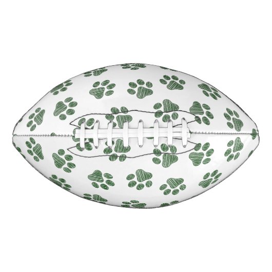 Doodle Paws, Dog Paws, Groene Paws American Football (Voorkant)