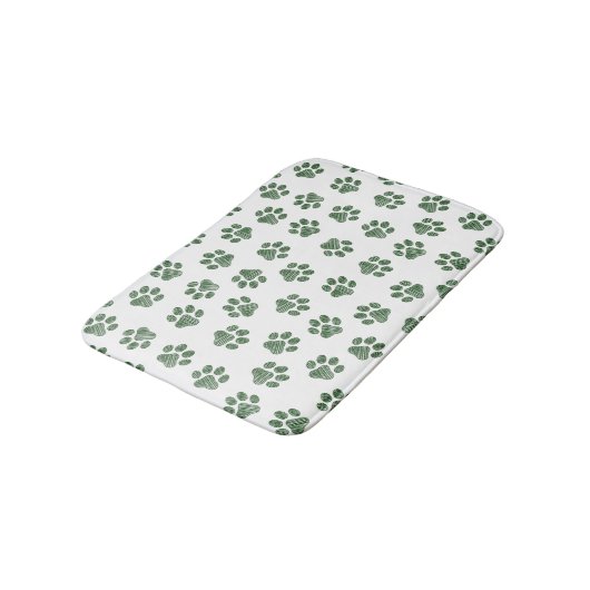Doodle Paws, Dog Paws, Groene Paws Badmat (Gekanteld)