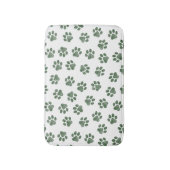 Doodle Paws, Dog Paws, Groene Paws Badmat (Voorkant Verticaal)