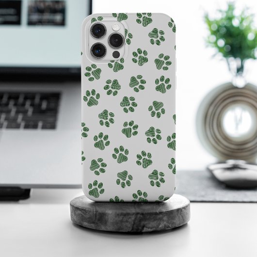Doodle Paws, Dog Paws, Groene Paws Case-Mate iPhone Case