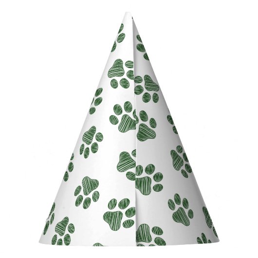 Doodle Paws, Dog Paws, Groene Paws Feesthoedjes (Achterkant)