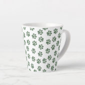 Doodle Paws, Dog Paws, Groene Paws Latte Mok (Rechterhoek)