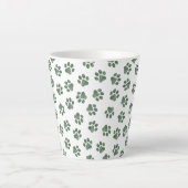 Doodle Paws, Dog Paws, Groene Paws Latte Mok (Voorkant)