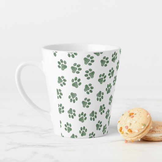 Doodle Paws, Dog Paws, Groene Paws Latte Mok (In situ)