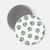 Doodle Paws, Dog Paws, Groene Paws Magneet (Voorkant / Achterkant)