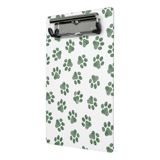 Doodle Paws, Dog Paws, Groene Paws Mini Klembord (Angled2)
