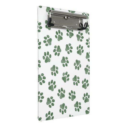 Doodle Paws, Dog Paws, Groene Paws Mini Klembord (Schuin)