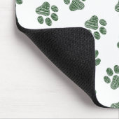 Doodle Paws, Dog Paws, Groene Paws Muismat (Hoek)