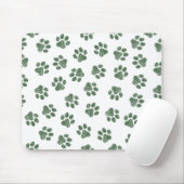 Doodle Paws, Dog Paws, Groene Paws Muismat (Met muis)