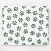 Doodle Paws, Dog Paws, Groene Paws Muismat (Voorkant)