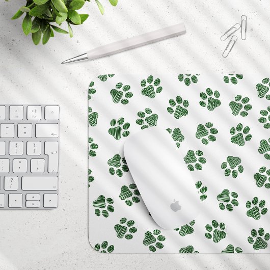 Doodle Paws, Dog Paws, Groene Paws Muismat