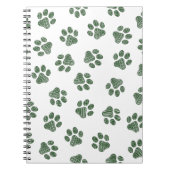 Doodle Paws, Dog Paws, Groene Paws Notitieboek (Voorkant)