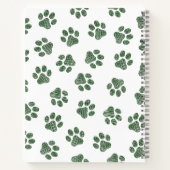 Doodle Paws, Dog Paws, Groene Paws Notitieboek (Achterkant)