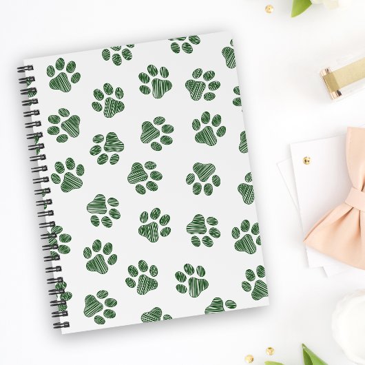 Doodle Paws, Dog Paws, Groene Paws Notitieboek