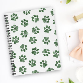 Doodle Paws, Dog Paws, Groene Paws Notitieboek