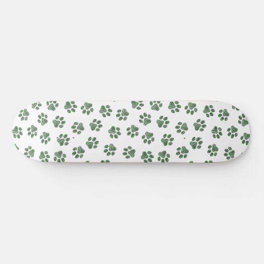 Doodle Paws, Dog Paws, Groene Paws Persoonlijk Skateboard (Horizontaal)