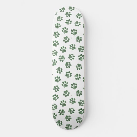 Doodle Paws, Dog Paws, Groene Paws Persoonlijk Skateboard (Voorkant)