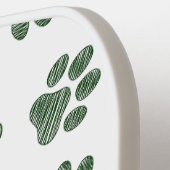 Doodle Paws, Dog Paws, Groene Paws Pickleball Paddle (Links Detail)