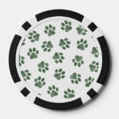 Doodle Paws, Dog Paws, Groene Paws Poker Chips (Achterkant)