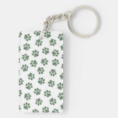 Doodle Paws, Dog Paws, Groene Paws Sleutelhanger (achterkant)