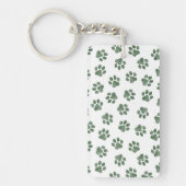 Doodle Paws, Dog Paws, Groene Paws Sleutelhanger (Voorkant)