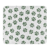 Doodle Paws, Dog Paws, Groene Paws Snijplank (Voorkant)