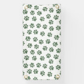 Doodle Paws, Dog Paws, Groene Paws Spandoek (Verticaal)