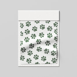 Doodle Paws, Dog Paws, Groene Paws Stof