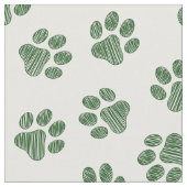 Doodle Paws, Dog Paws, Groene Paws Stof (Close Up)