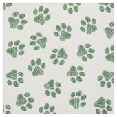 Doodle Paws, Dog Paws, Groene Paws Stof (Swatch)