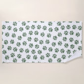 Doodle Paws, Dog Paws, Groene Paws Strandlaken (Voorkant)