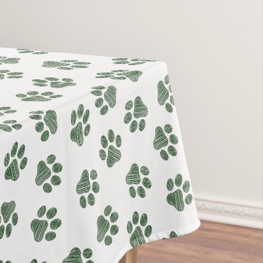 Doodle Paws, Dog Paws, Groene Paws Tafelkleed (Voorbeeld)