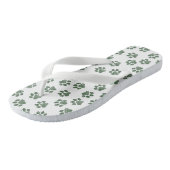 Doodle Paws, Dog Paws, Groene Paws Teenslippers (Schuin)