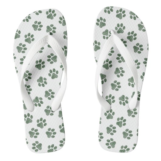 Doodle Paws, Dog Paws, Groene Paws Teenslippers (Voetbed)