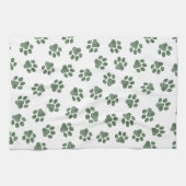 Doodle Paws, Dog Paws, Groene Paws Theedoek (Horizontaal)
