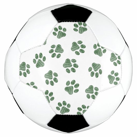 Doodle Paws, Dog Paws, Groene Paws Voetbal (Voorkant)